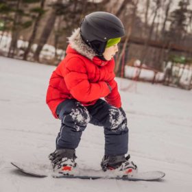 Adventure Office Software young snowboarder had great balance